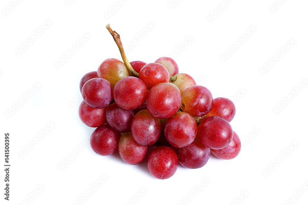 red grape isolated on white background