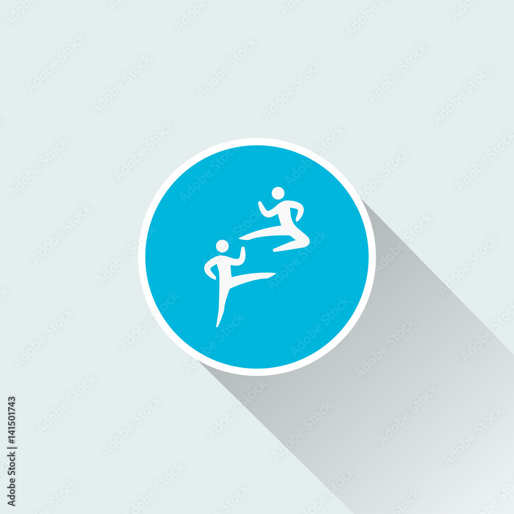 flat karate icon flat karate icon