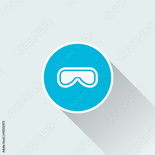 goggle icon with long shadow