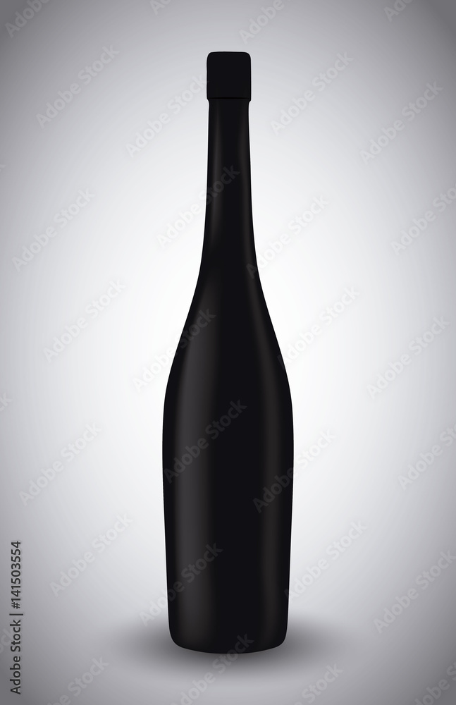 wine bottle icon over gray background. vector illustration wine bottle icon over gray background. vector illustration