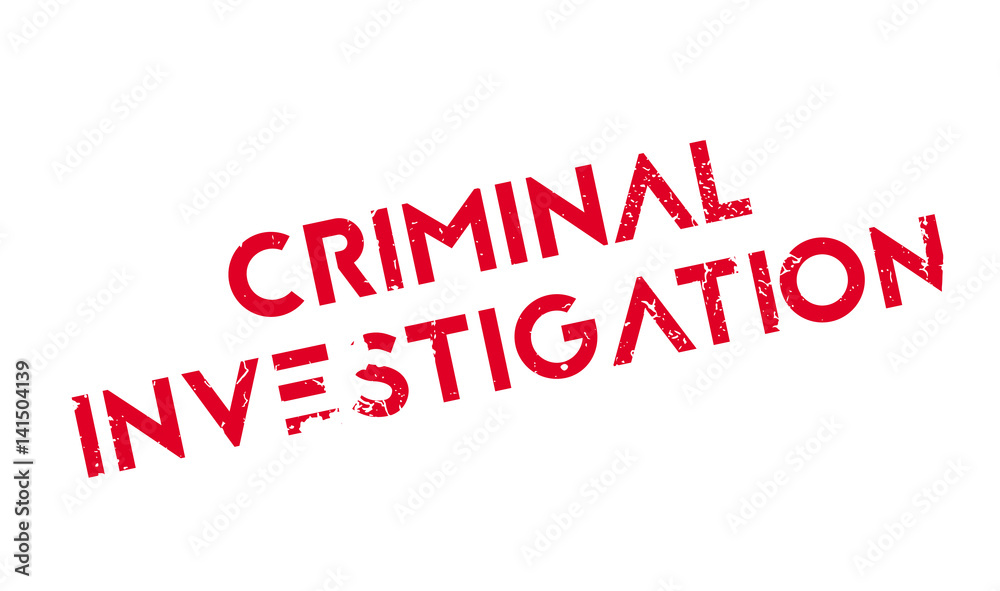 Criminal Investigation rubber stamp. Grunge design with dust scratches. Effects can be easily removed for a clean, crisp look. Color is easily changed.