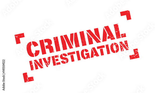 Criminal Investigation rubber stamp. Grunge design with dust scratches. Effects can be easily removed for a clean, crisp look. Color is easily changed.