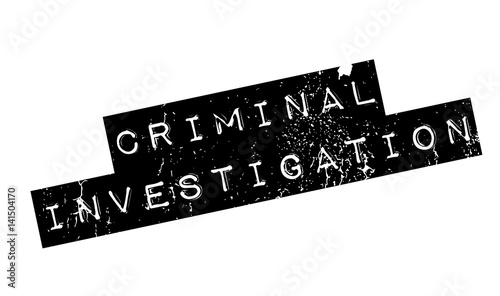 Criminal Investigation rubber stamp. Grunge design with dust scratches. Effects can be easily removed for a clean, crisp look. Color is easily changed.