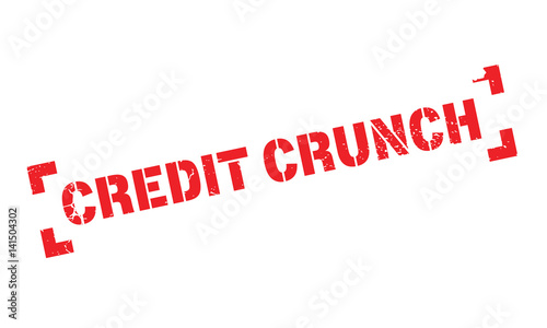 Credit Crunch rubber stamp. Grunge design with dust scratches. Effects can be easily removed for a clean, crisp look. Color is easily changed.
