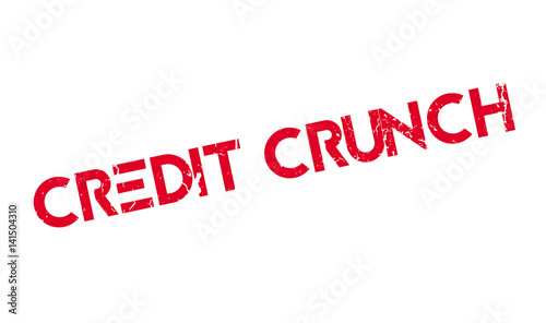 Credit Crunch rubber stamp. Grunge design with dust scratches. Effects can be easily removed for a clean, crisp look. Color is easily changed.