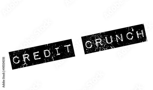 Credit Crunch rubber stamp. Grunge design with dust scratches. Effects can be easily removed for a clean, crisp look. Color is easily changed.