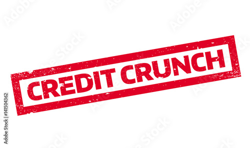 Credit Crunch rubber stamp. Grunge design with dust scratches. Effects can be easily removed for a clean, crisp look. Color is easily changed.