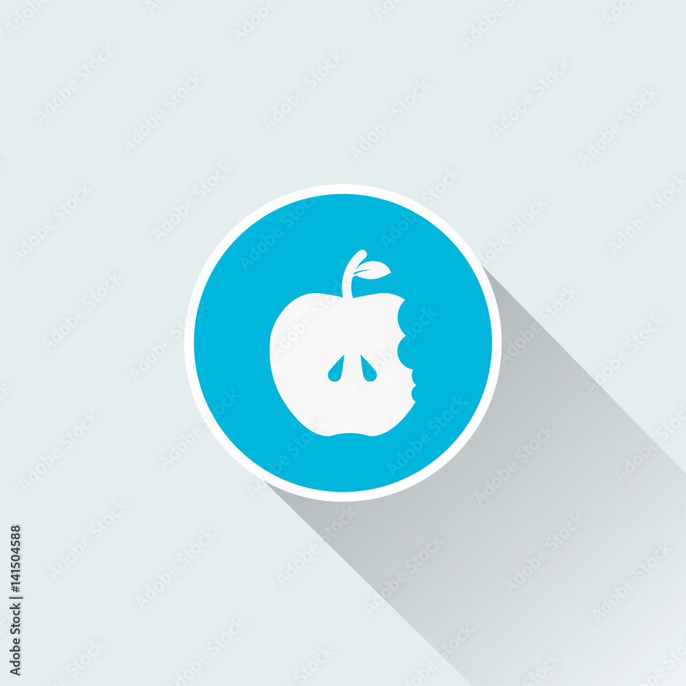 apple icon with long shadow apple icon with long shadow