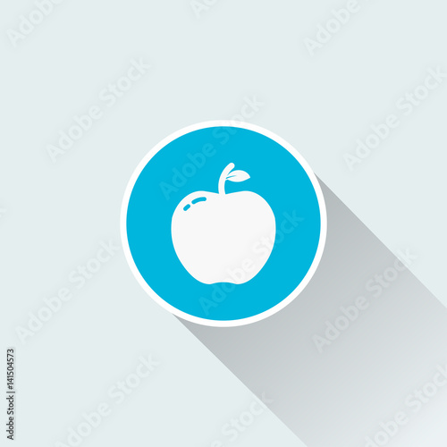 apple icon with long shadow