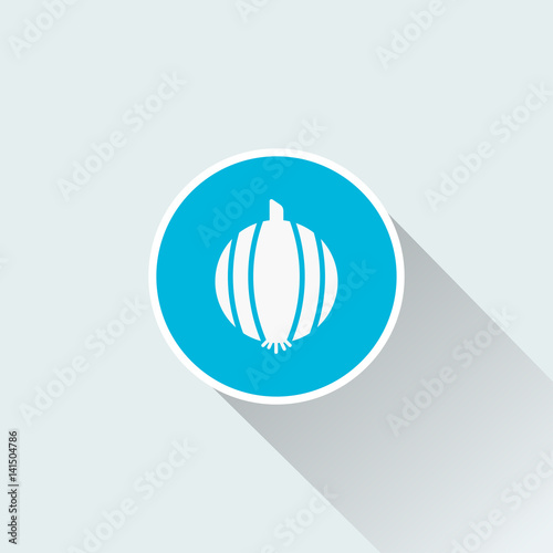 Onion icon with long shadow