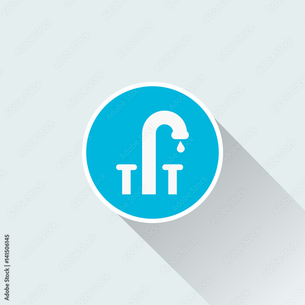 flat faucet icon