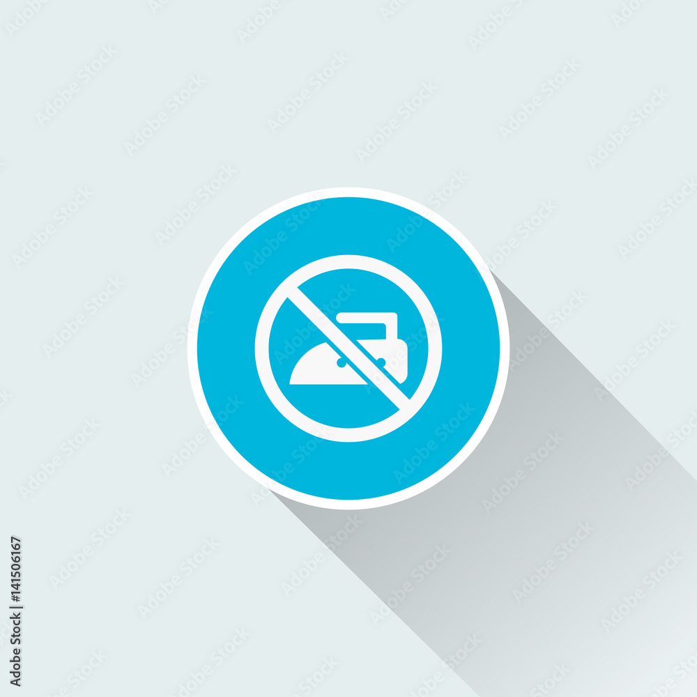 Flat iron forbidden icon Flat iron forbidden icon