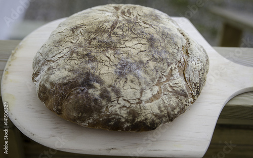 Obraz na plátně one lovely home made bread ready to eat