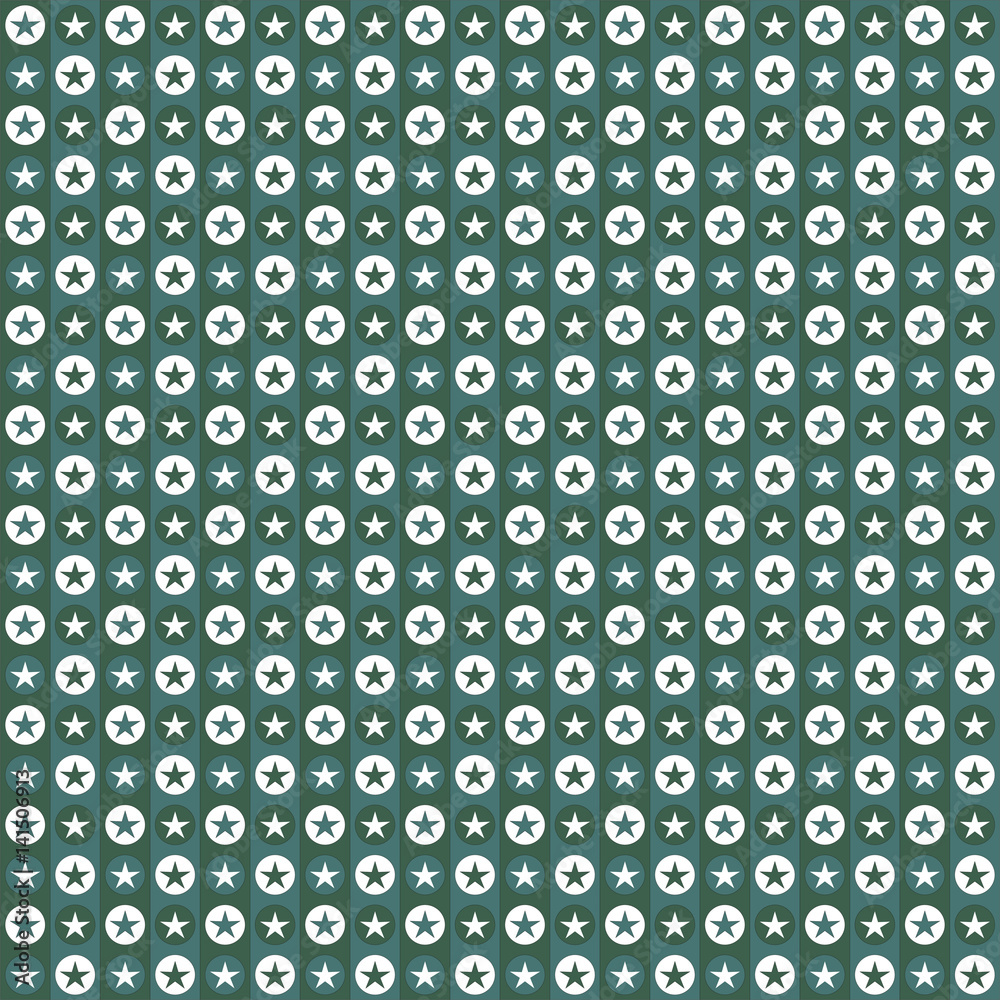 Dull green circles with stars Dull green circles with stars