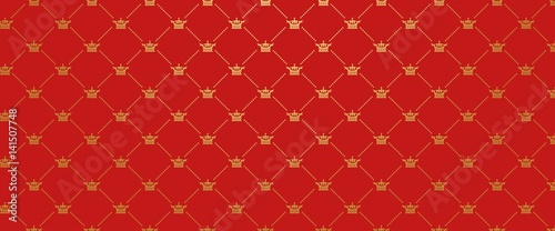 Red background. Royal wallpaper. Vector llustration 