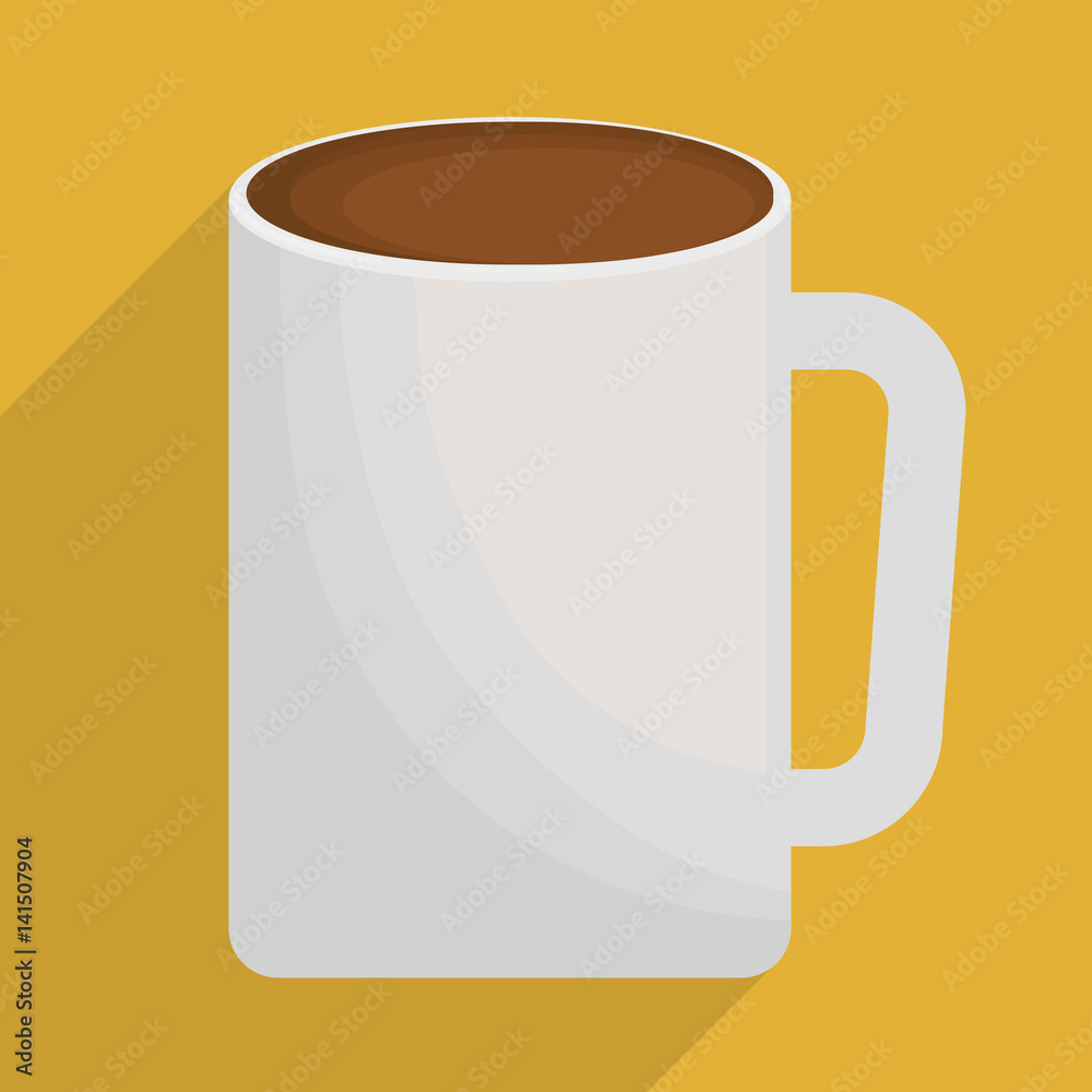 coffee cup icon over yellow background. colorful design. vector illustration coffee cup icon over yellow background. colorful design. vector illustration