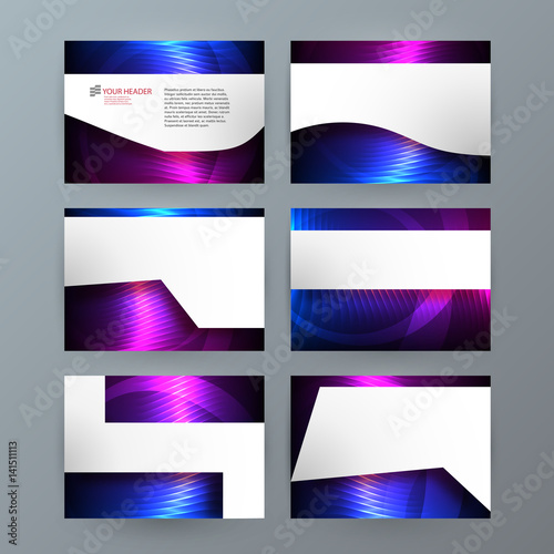 Presentation template powerpoint background aurora boreal neon effect11