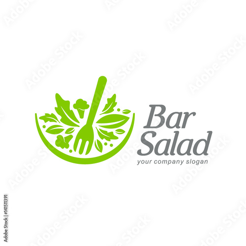 Vector logo template. Salad Bar