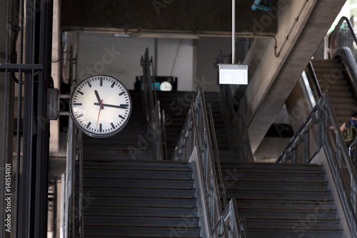 time at train station photo