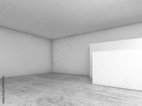 Abstract empty white interior 3d render