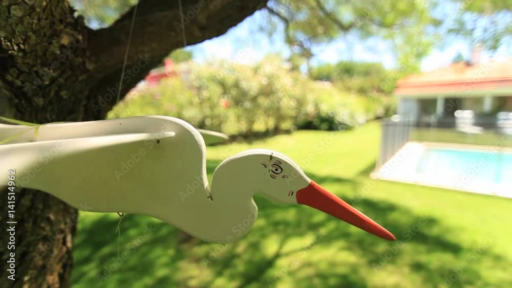 Bird toy object being still at home garden outdoor