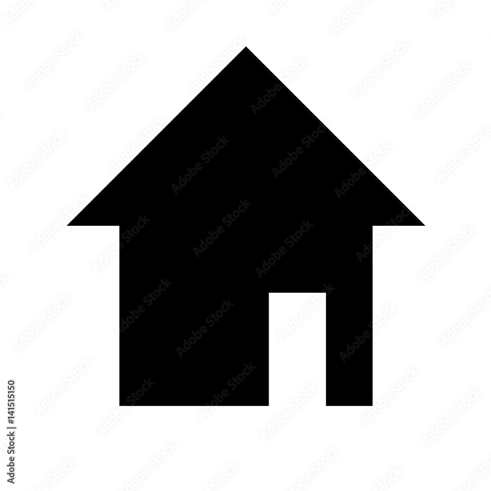 Schwarzes einfaches Symbol - Haus - Immobilien Schwarzes einfaches Symbol - Haus - Immobilien