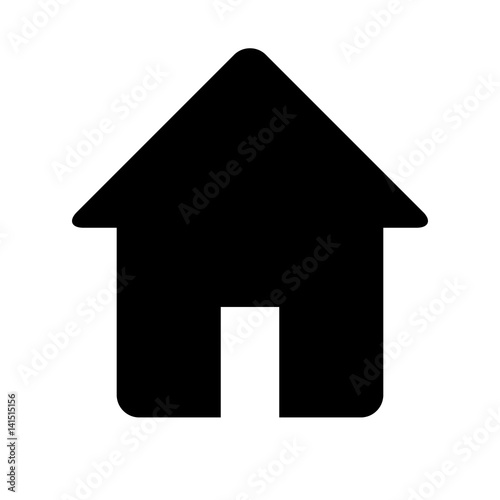 Schwarzes einfaches Symbol -  Haus - Mieter - Vermieter - Immobilien