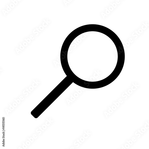 Schwarzes einfaches Symbol -  Lupe - Suchen