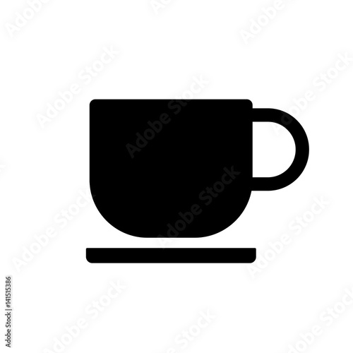 Schwarzes einfaches Symbol - Tasse - Kaffee - Tee