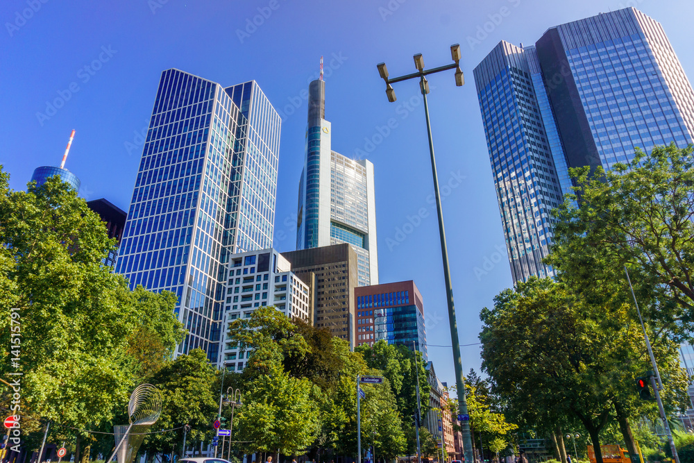 frankfurt, Germany - SEPTEMBER  10, 2015 : European Central Bank headquarters in Frankfurt, Germany