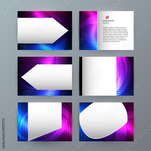 Presentation template powerpoint background aurora boreal neon effect14