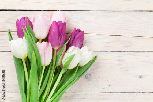 Colorful tulips bouquet