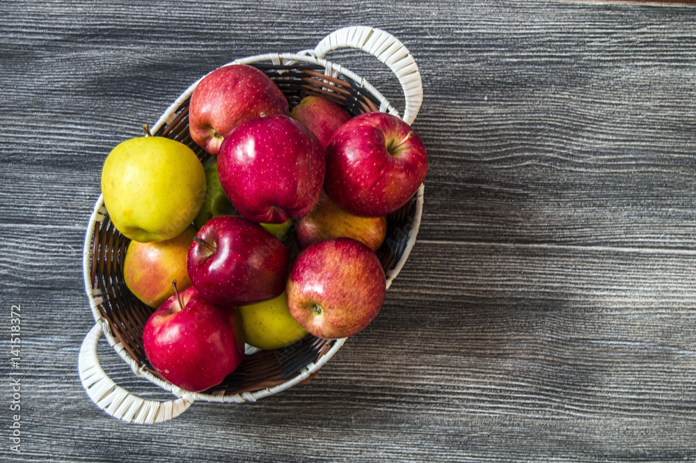 Basket in red apples, basket full of apples, apples pictures on authentic wood floor,
Basket in red apples, basket full of apples, apples pictures on authentic wood floor,