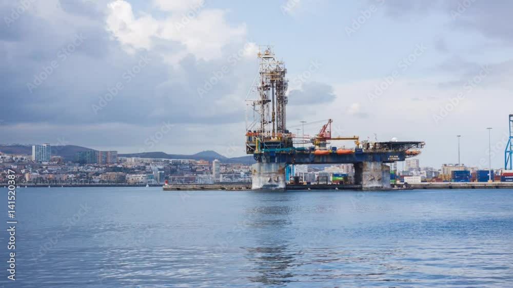 oil platform on harbor oil platform on harbor