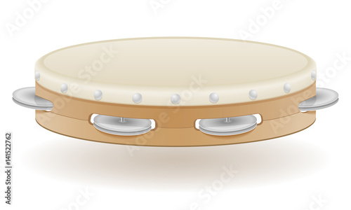 tambourine musical instruments stock vector illustration