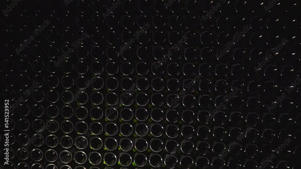 Dark bottles with champagne Dark bottles with champagne