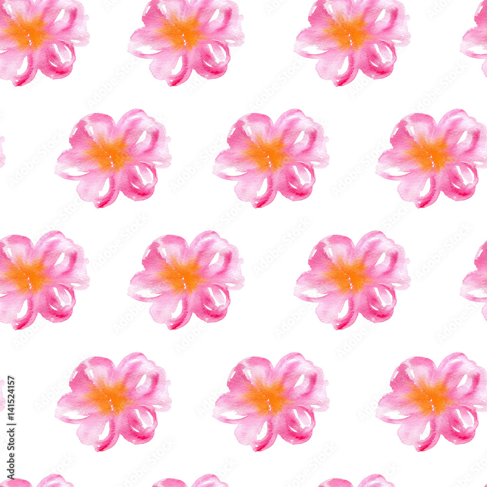 Pattern with pink flowers Pattern with pink flowers