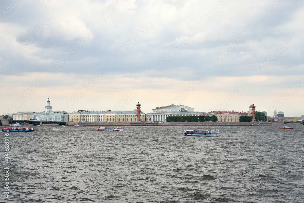 Spit of Vasilyevsky Island and Neva River.