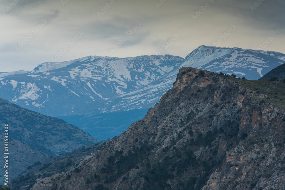 Obraz premium Vista over Sierra Nevada National Park, Spain
