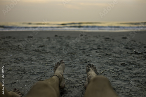 Chilling on the beach