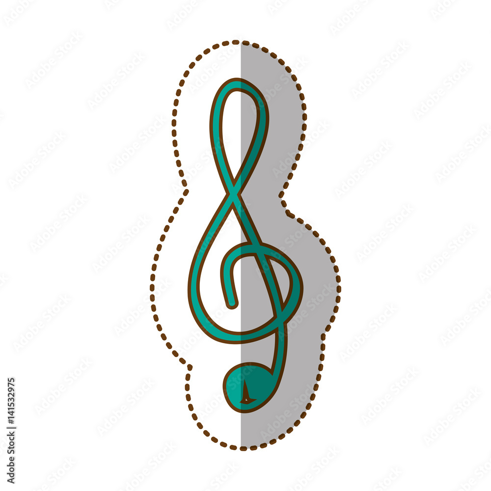 Fototapeta premium sign music note icon, vector illustration design
