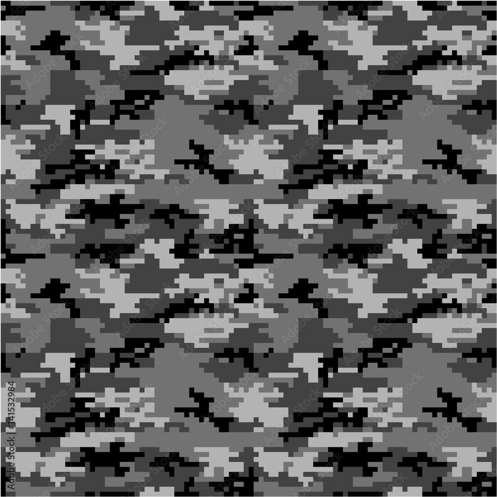 Fototapeta premium Army or Military Special Forces Digital Camouflage Seamless Vector Pattern or Seamless Vector Background