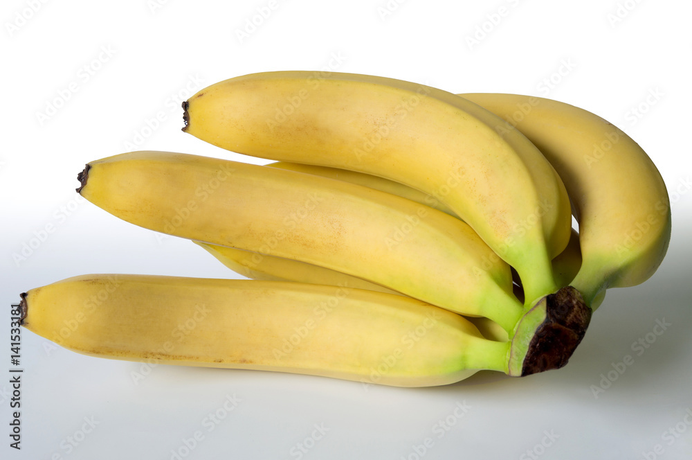 fresh bananas isolated on white background with shadow fresh bananas isolated on white background with shadow