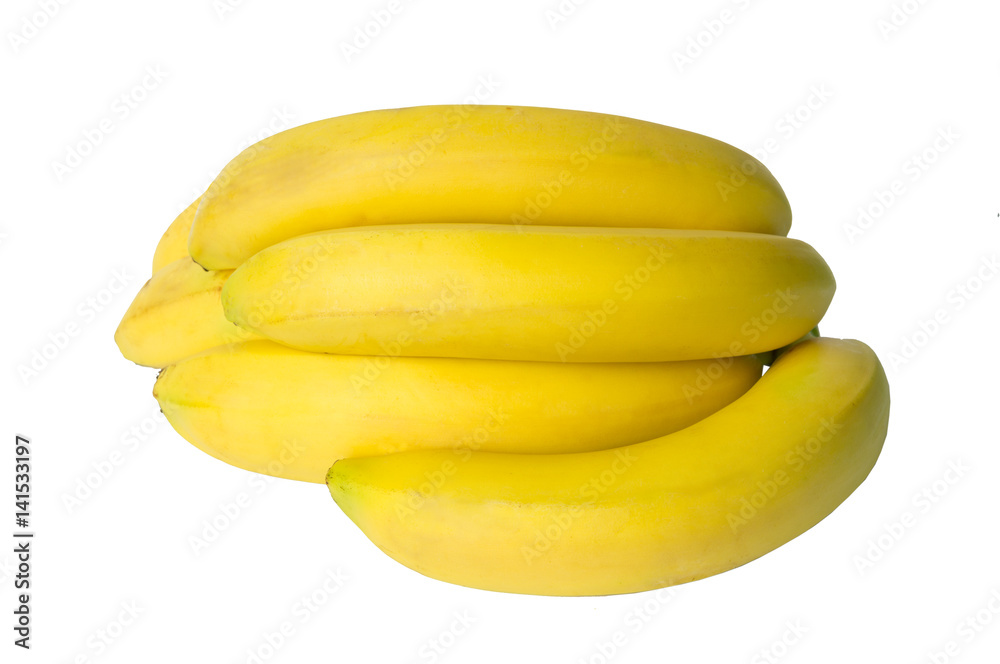 fresh bananas isolated on white background