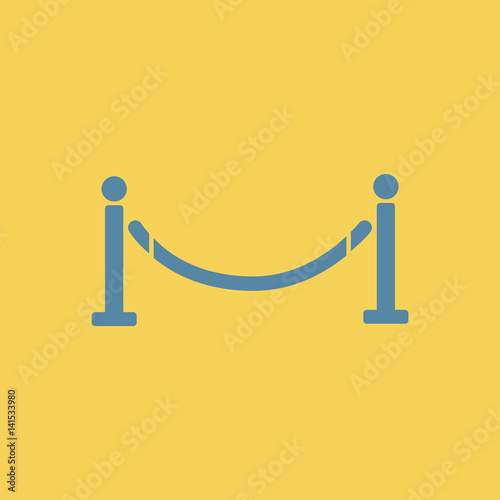 Vector illustration in flat style Barrier rope