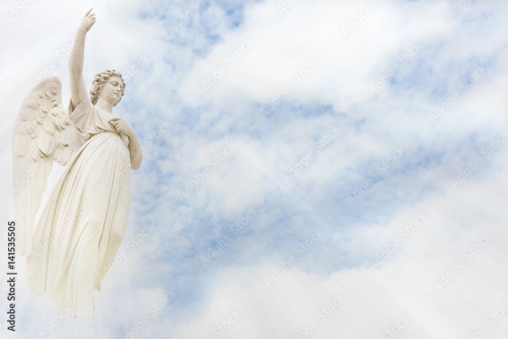 Fototapeta premium Ange montrant la montée au ciel 