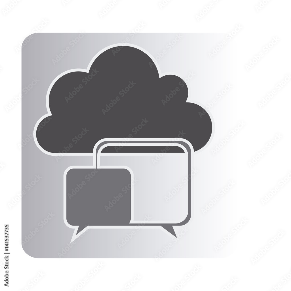 cloud chat bubbles network, vector illustration design cloud chat bubbles network, vector illustration design