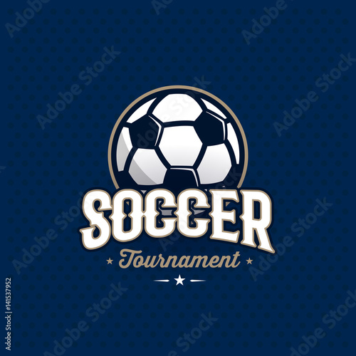 Soccer emblem blue