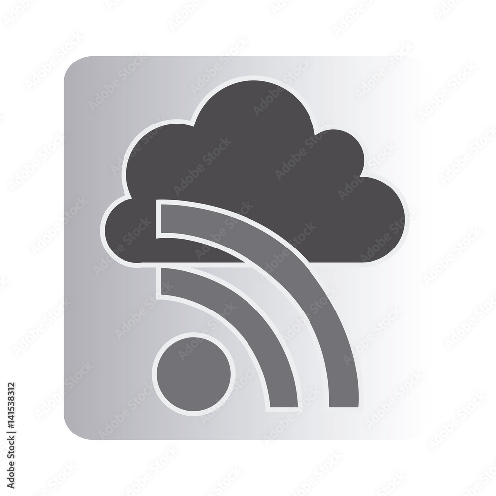 cloud wife network icon, vector illustration design