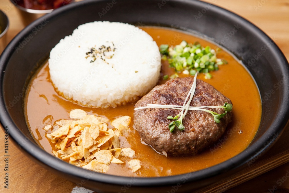 hamburger steak with cream hamburger steak with cream